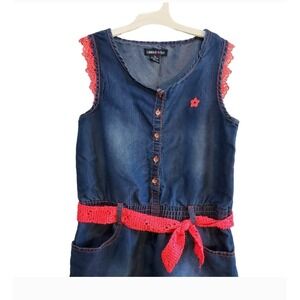 Girls Limited Too Lightweight‎ Denim Shorts Romper Size 10